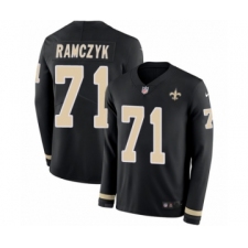 Men's Nike New Orleans Saints #71 Ryan Ramczyk Limited Black Therma Long Sleeve NFL Jersey