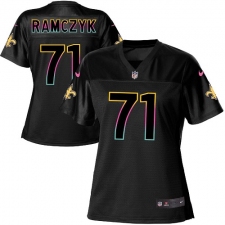Women's Nike New Orleans Saints #71 Ryan Ramczyk Game Black Fashion NFL Jersey