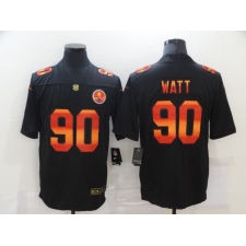 Men's Pittsburgh Steelers #90 T. J. Watt Black colorful Nike Limited Jersey