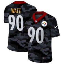 Men's Pittsburgh Steelers #90 T. J. Watt Camo 2020 Nike Limited Jersey