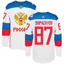 Men's Adidas Team Russia #87 Vadim Shipachyov Authentic White Home 2016 World Cup of Hockey Jersey