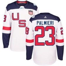 Men's Adidas Team USA #23 Kyle Palmieri Premier White Home 2016 World Cup Ice Hockey Jersey