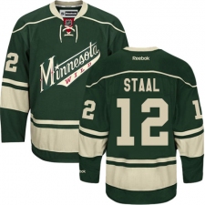 Men's Reebok Minnesota Wild #12 Eric Staal Premier Green Third NHL Jersey