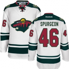 Women's Reebok Minnesota Wild #46 Jared Spurgeon Authentic White Away NHL Jersey