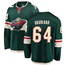 Men's Minnesota Wild #64 Mikael Granlund Fanatics Branded Green Home Breakaway NHL Jersey
