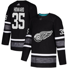 Men's Adidas Detroit Red Wings #35 Jimmy Howard Black 2019 All-Star Game Parley Authentic Stitched NHL Jersey