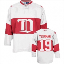 Men's Reebok Detroit Red Wings #19 Steve Yzerman Authentic White Third NHL Jersey