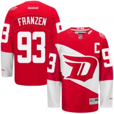 Men's Reebok Detroit Red Wings #93 Johan Franzen Premier Red 2016 Stadium Series NHL Jersey
