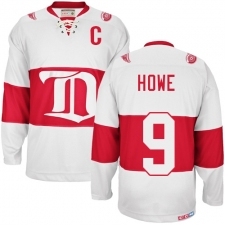 Men's CCM Detroit Red Wings #9 Gordie Howe Premier White Winter Classic Throwback NHL Jersey
