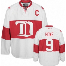 Men's Reebok Detroit Red Wings #9 Gordie Howe Premier White Third NHL Jersey
