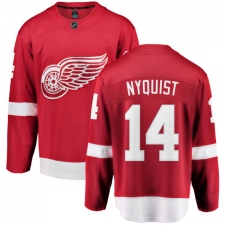 Men's Detroit Red Wings #14 Gustav Nyquist Fanatics Branded Red Home Breakaway NHL Jersey