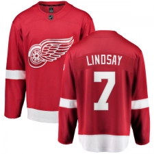Men's Detroit Red Wings #7 Ted Lindsay Fanatics Branded Red Home Breakaway NHL Jersey