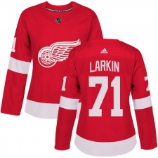 Women's Adidas Detroit Red Wings #71 Dylan Larkin Premier Red Home NHL Jersey