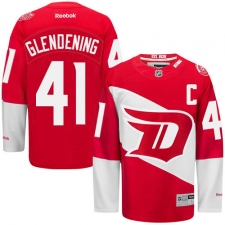 Men's Reebok Detroit Red Wings #41 Luke Glendening Authentic Red 2016 Stadium Series NHL Jersey