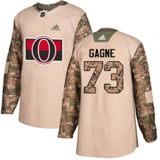 Youth Adidas Ottawa Senators #73 Gabriel Gagne Authentic Camo Veterans Day Practice NHL Jersey