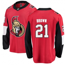 Youth Ottawa Senators #21 Logan Brown Fanatics Branded Red Home Breakaway NHL Jersey