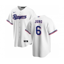 Men's Texas Rangers #6 Josh Jung White Cool Base Stitched Baseball Jersey