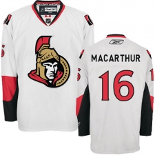Women's Reebok Ottawa Senators #16 Clarke MacArthur Authentic White Away NHL Jersey