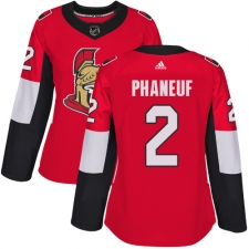 Women's Adidas Ottawa Senators #2 Dion Phaneuf Premier Red Home NHL Jersey