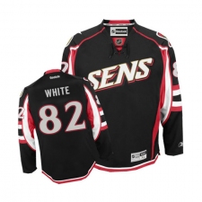 Men's Reebok Ottawa Senators #82 Colin White Authentic Black Third NHL Jersey
