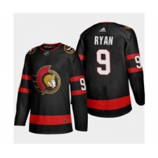 Men's Ottawa Senators #9 Bobby Ryan Black 2020-21 Authentic Player Away Stitched Hockey Jersey