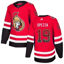 Men's Adidas Ottawa Senators #19 Jason Spezza Authentic Red Drift Fashion NHL Jersey