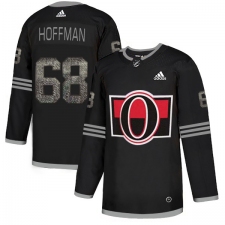 Men's Adidas Ottawa Senators #68 Mike Hoffman Black_1 Authentic Classic Stitched NHL Jersey