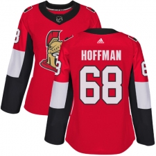 Women's Adidas Ottawa Senators #68 Mike Hoffman Premier Red Home NHL Jersey
