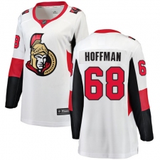Women's Ottawa Senators #68 Mike Hoffman Fanatics Branded White Away Breakaway NHL Jersey