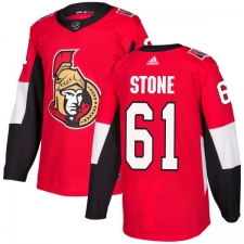 Youth Adidas Ottawa Senators #61 Mark Stone Authentic Red Home NHL Jersey