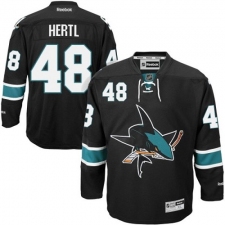Women's Reebok San Jose Sharks #48 Tomas Hertl Premier Black Third NHL Jersey