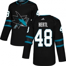 Youth Adidas San Jose Sharks #48 Tomas Hertl Premier Black Alternate NHL Jersey