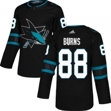 Men's Adidas San Jose Sharks #88 Brent Burns Premier Black Alternate NHL Jersey