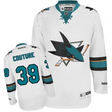 Youth Reebok San Jose Sharks #39 Logan Couture Authentic White Away NHL Jersey