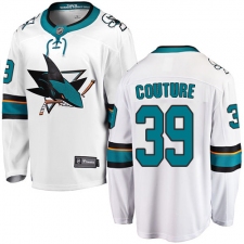 Youth San Jose Sharks #39 Logan Couture Fanatics Branded White Away Breakaway NHL Jersey