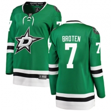 Women's Dallas Stars #7 Neal Broten Authentic Green Home Fanatics Branded Breakaway NHL Jersey