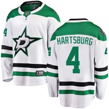 Youth Dallas Stars #4 Craig Hartsburg Authentic White Away Fanatics Branded Breakaway NHL Jersey