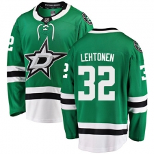 Youth Dallas Stars #32 Kari Lehtonen Authentic Green Home Fanatics Branded Breakaway NHL Jersey