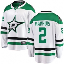 Men's Dallas Stars #2 Dan Hamhuis Fanatics Branded White Away Breakaway NHL Jersey