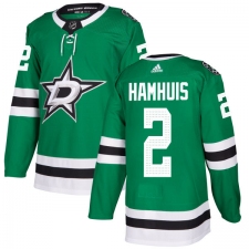 Youth Adidas Dallas Stars #2 Dan Hamhuis Authentic Green Home NHL Jersey