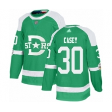 Youth Dallas Stars #30 Jon Casey Authentic Green 2020 Winter Classic Hockey Jersey