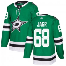 Youth Adidas Dallas Stars #68 Jaromir Jagr Authentic Green Home NHL Jersey