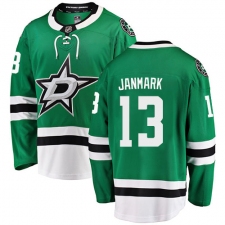 Men's Dallas Stars #13 Mattias Janmark Fanatics Branded Green Home Breakaway NHL Jersey