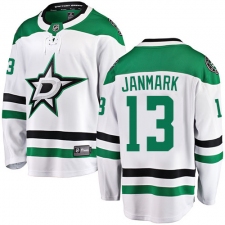 Men's Dallas Stars #13 Mattias Janmark Fanatics Branded White Away Breakaway NHL Jersey