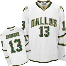 Men's Reebok Dallas Stars #13 Mattias Janmark Authentic White Third NHL Jersey