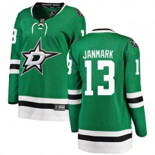 Women's Dallas Stars #13 Mattias Janmark Authentic Green Home Fanatics Branded Breakaway NHL Jersey