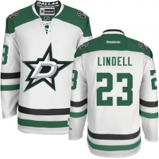 Men's Reebok Dallas Stars #23 Esa Lindell Authentic White Away NHL Jersey