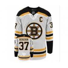 Men's Patrice Bergeron #37 with C patch Bruins Reverse Retro Special Edition White Jersey