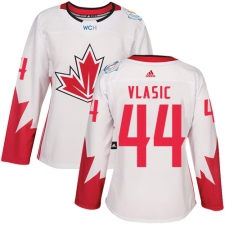 Women's Adidas Team Canada #44 Marc-Edouard Vlasic Authentic White Home 2016 World Cup Hockey Jersey