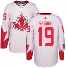 Youth Adidas Team Canada #19 Tyler Seguin Premier White Home 2016 World Cup Hockey Jersey